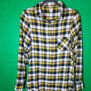 Concepts Sports Oregon State Ducks Shirt Women's Small Flannel Long Sleeve